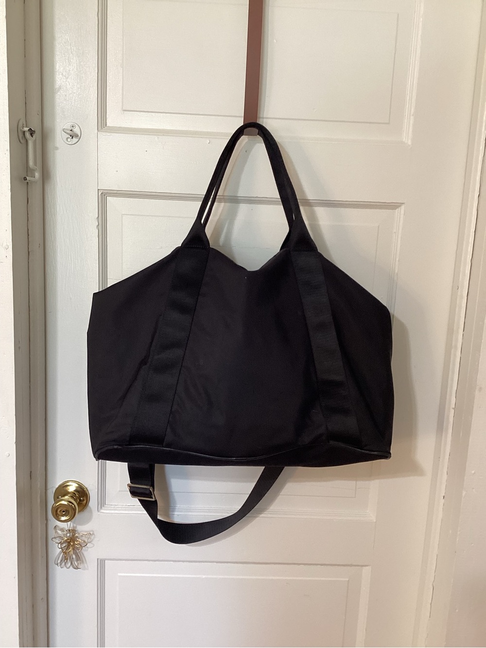 Ted Baker Black Nylon Duffel Tote with Adjustable Strap - Picture 5 of 8